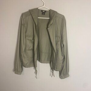 DKNY Olive Utility Windbreaker Jacket